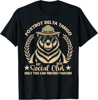 Vintage Resist Smokey The Bear Only You Can Prevent Fascism T-Shirt