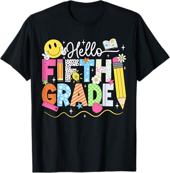 Hello Fifth Grade Team 5th Grade Back To School Teacher Kids T-Shirt