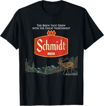 Beer Schmidt Beer Retro Defunct Nature Scene T-Shirt