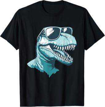 Trex Dinosaur Dino wearing Sunglasses Funny Graphic T-Shirt