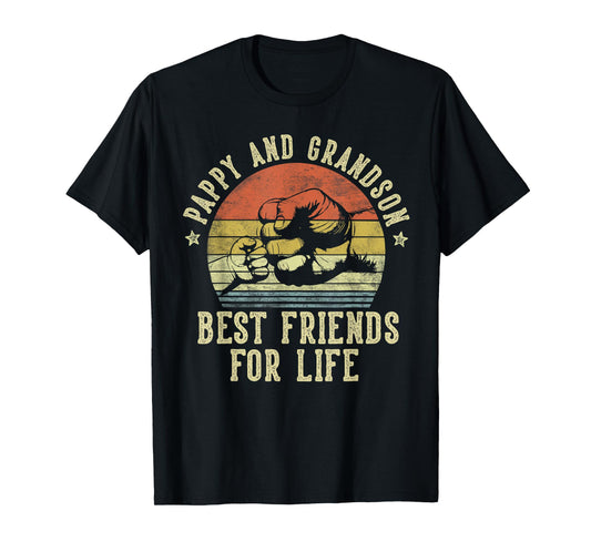 Pappy and Grandson Best Friends for Life Funny Pappy T-Shirt