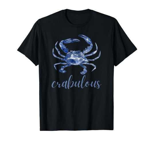 Crab Crabulous Fisherman Coastal Sea Life Womens Top T-Shirt