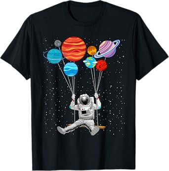 Space Themed For Men Women Outer Space Moon Galaxy Astronaut T-Shirt