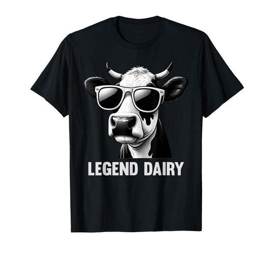 Legend Dairy Funny Farmer Cow Farmer Pun Graphic T-Shirt