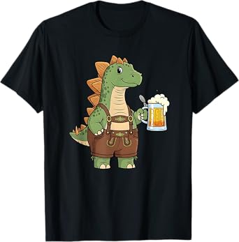 Stegosaurus Wearing Lederhosen Oktoberfest, Beer Stein T-Shirt