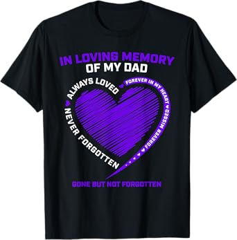 In Memory Of Dad Shirts Remembrance Heaven I Miss My Father T-Shirt
