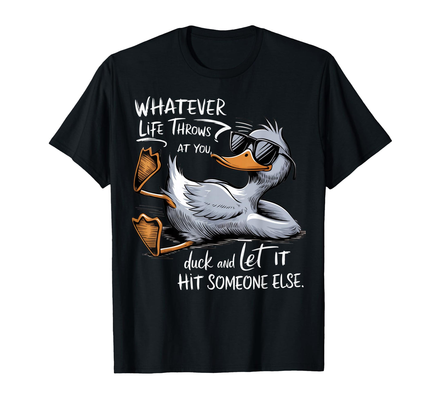 Funny Duck Graphic Tee Birthday Gift for Dad Sarcastic T-Shirt