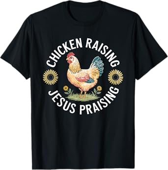 Retro Vintage Chicken Raising & Jesus Praising T-Shirt
