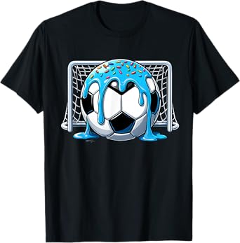 Soccer Drip Ice Cream Drip Soccer Boys Girls Soccer Player T-Shirt