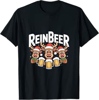 Reinbeer Christmas Festive Reindeer Fun T-Shirt