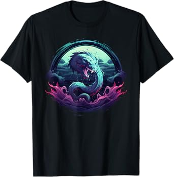 Sea Monster Leviathan Ocean Creature Vintage Art Graphic T-Shirt