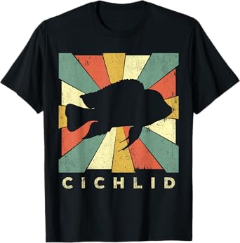 Vintage Cichlid Fish Lover Retro Style Animal T-Shirt