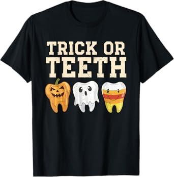 Trick Or Teeth Halloween Dental Crew Dentist Boys Girls Kids T-Shirt