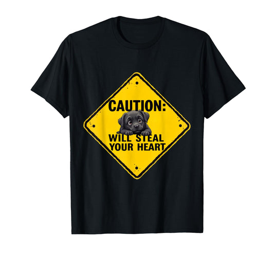 Caution Sign Cane Corso Dog Funny Gift Cane Corso Puppy T-Shirt