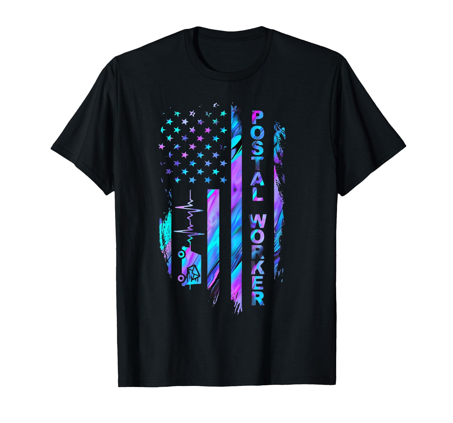 Postal Worker Tie Dye Proud Mail Carrier Mail Lady Patriotic T-Shirt