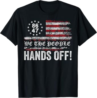 Hands Off Vintage We The People American Flag Protest T-Shirt