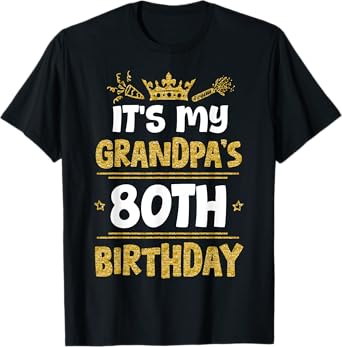 Happy It's My Grandpa's 80th Birthday 1945 80 Years Old T-Shirt