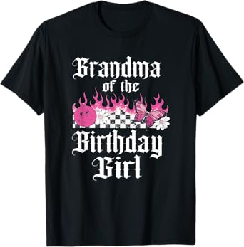 Grandma Of The Birthday Girl Rock n Roll Birthday Rock Star T-Shirt