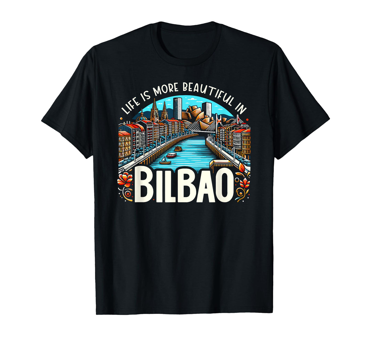 Bilbao Spain Travel Vacation I Love Bilbao Skyline T-Shirt