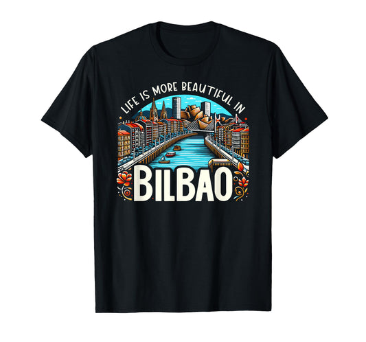 Bilbao Spain Travel Vacation I Love Bilbao Skyline T-Shirt