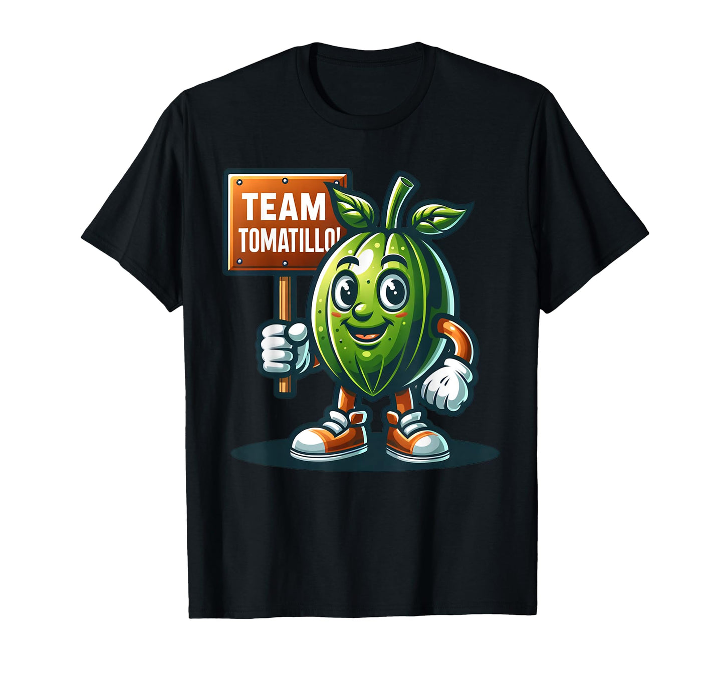 Team Tomatillo, Mexican Husk Tomato Mascot, Funny Vegetable T-Shirt