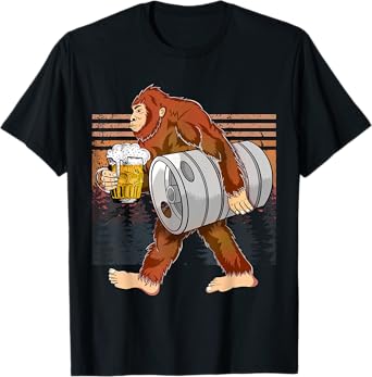 Bigfoot Beer, Funny Bigfoot Loves Beer T-Shirt