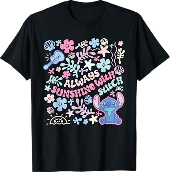 Disney Stitch Fluffy Vibes "Always Sunshine with Stitch" T-Shirt