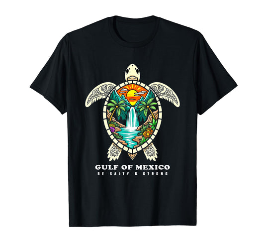 Retro Vintage Turtle Gulf of Mexico Be Salty And Strong T-Shirt