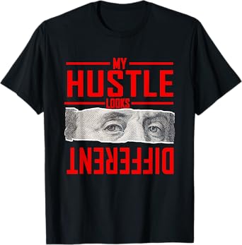 Red My Hustle Look Different Red Graphic T-Shirt