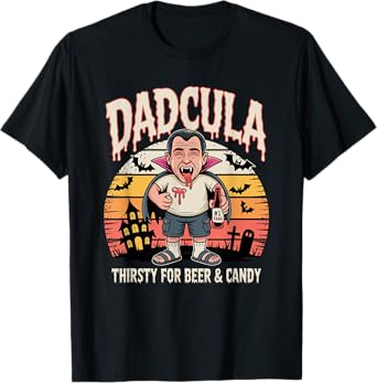 Funny Dadcula Halloween Dad Dracula Costume T-Shirt