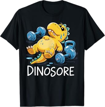 Funny Gym Workout Dinosaur Fitness Lifting for Women Men T-Shirt