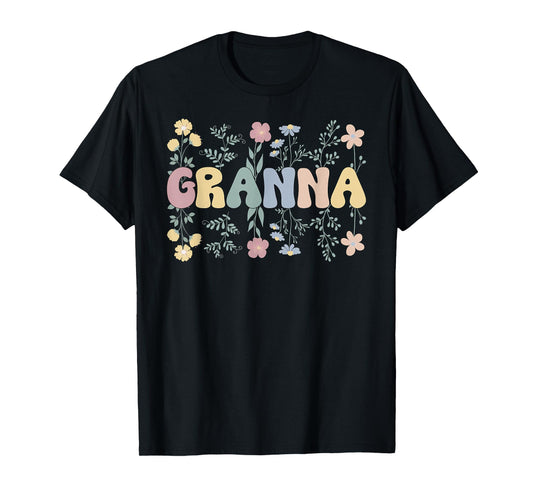 Granna Flowers Granna Grandmother Granna Grandma T-Shirt