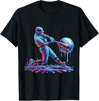 Baseball Drip For Boys Player Ice Cream Drip Baseball Stuff T-Shirt