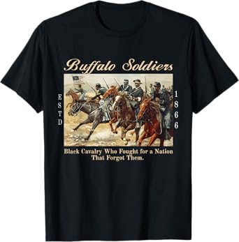 African American Black History Military USA Buffalo Soldiers T-Shirt