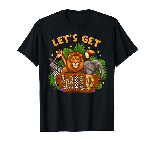 Let's Get Wild Zoo Animals Wildlife Birthday Party Safari T-Shirt