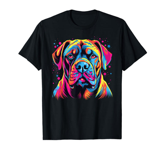 Watercolor Colorful Boerboel Dog Men Women Girls Kids T-Shirt