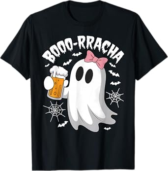 Boo-Racha Cute Ghost Beer Party Borracha Halloween Costume T-Shirt