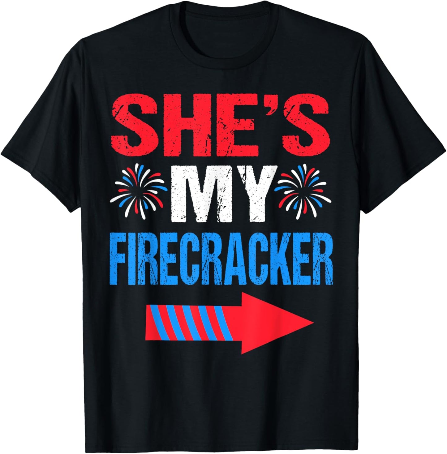 She's my Firecracker Matching 4th Of July Shirts For Couples T-Shirt