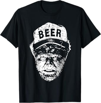 Vintage Wolfman Retro Horror Monster Werewolf Drinking Beer T-Shirt