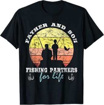 Father and Son fishing partners for life Fishing Fathers Day T-Shirt