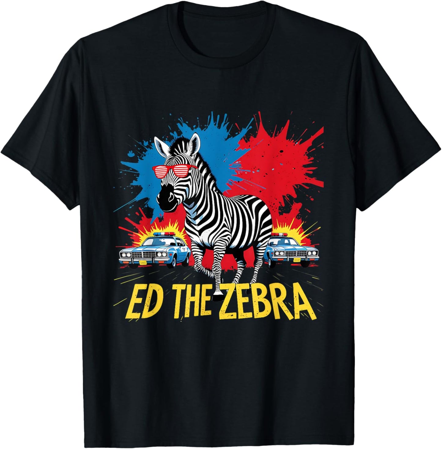 Funny Ed The Zebra 2025 Adventure Retro Vintage T-Shirt
