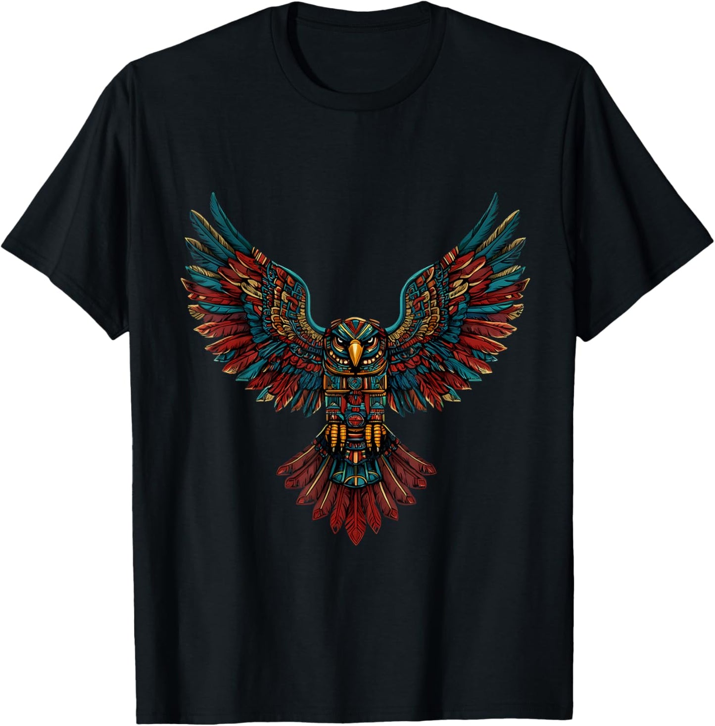 Aztec Eagle Mexican Mythology Mayan Feathered Serpent T-Shirt
