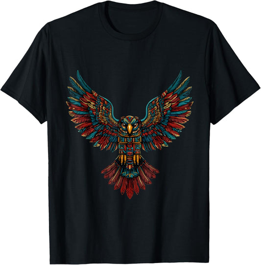 Aztec Eagle Mexican Mythology Mayan Feathered Serpent T-Shirt