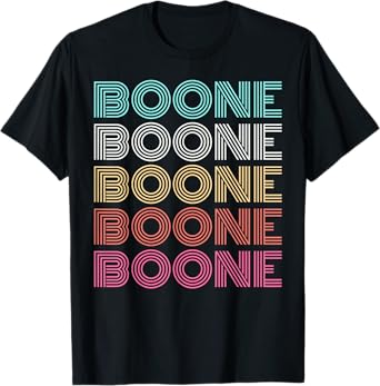 Boone Personalized Name Vintage Retro Girls Woman Man T-Shirt