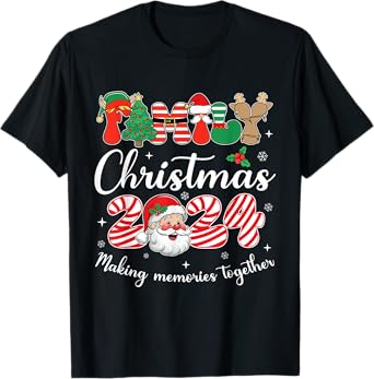 Family 2024 Christmas Matching Outfits Team Santa Elf Squad T-Shirt