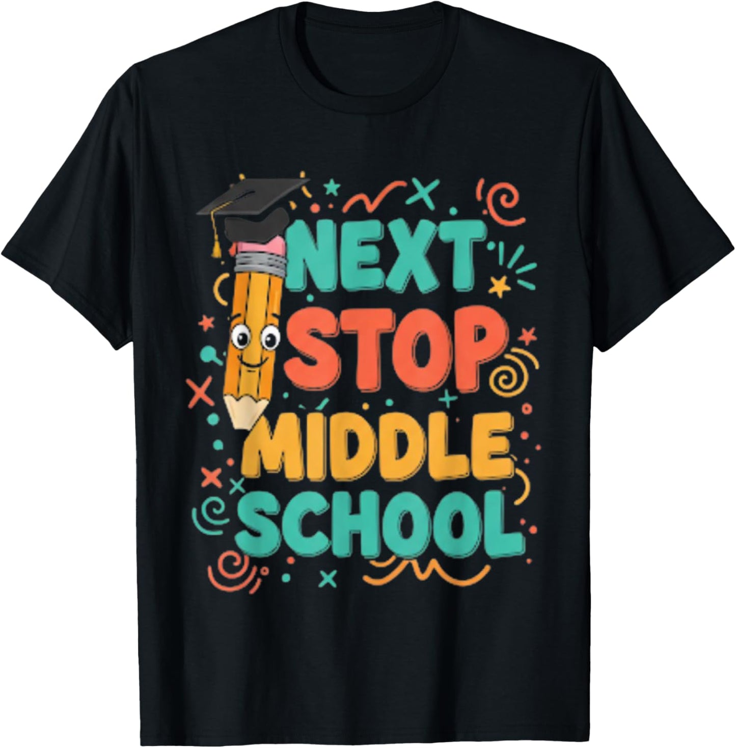 Next Stop Middle School Class of 2025 School Leavers Tee T-Shirt