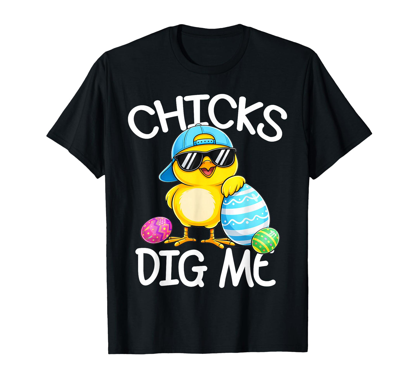 Happy Easter Chicks Dig Me Easter Toddler Boys Men Kids T-Shirt - T-Shirt | Black