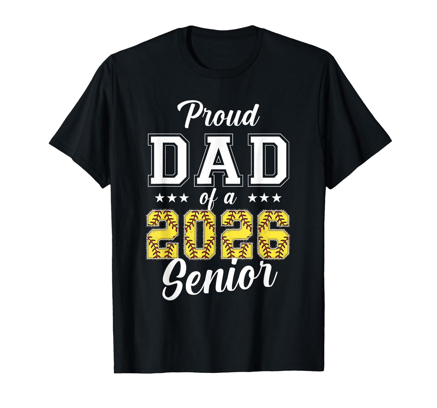 Proud Senior Dad Softball Class of 2026 Graduation T-Shirt