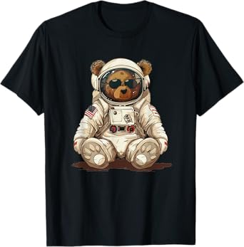 Cool Astronaut Teddy Bear Costume for Boys and Girls T-Shirt