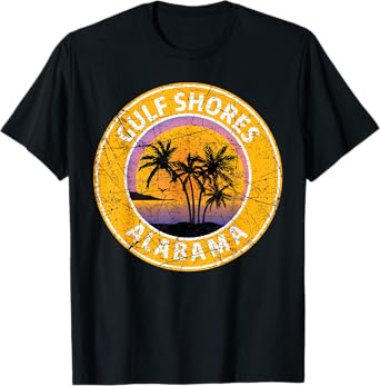Gulf Shores Alabama Al Vintage Retro 80s Summer Travel T-Shirt